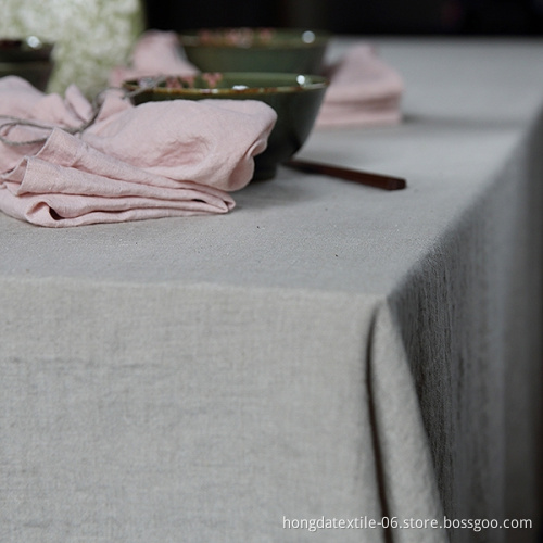 100% Stone Washed Linen Table Cloth